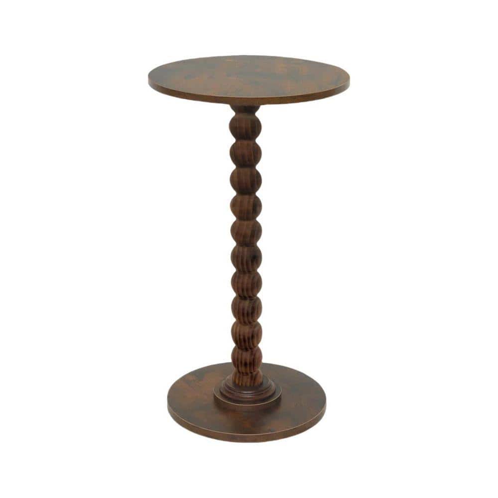 11.8 in Round Rustic Brown Pine Wood Outdoor Side Snack Tables Modern Accent Nightstand price history on PriceWatchPro