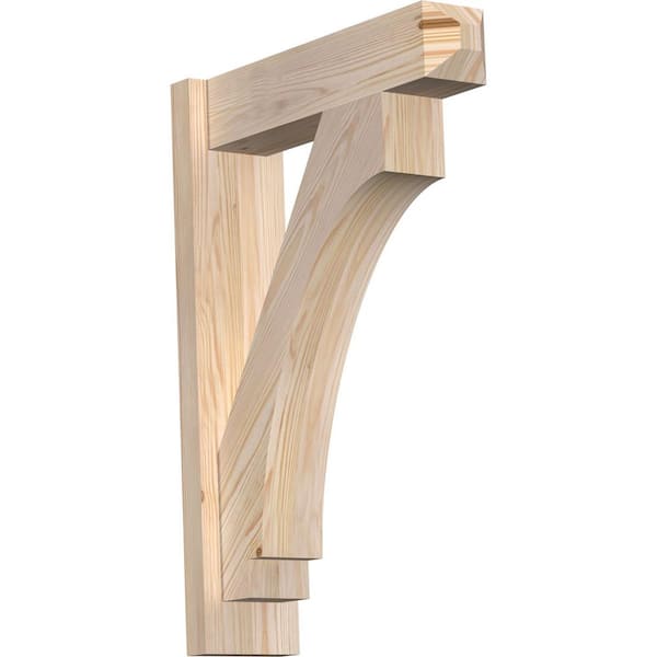 Ekena Millwork 6 in. x 28 in. x 20 in. Douglas Fir Imperial Craftsman Smooth Outlooker