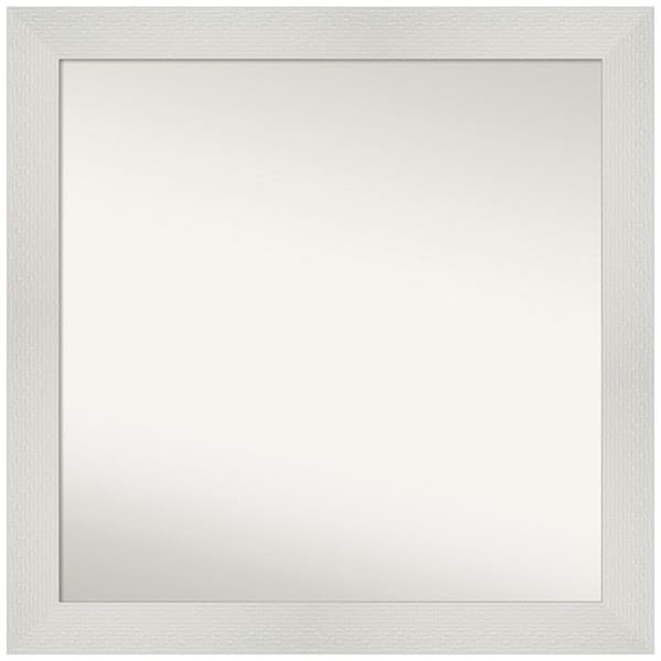 Amanti Art Mosaic White 30.5 in. W x 30.5 in. H Square Non-Beveled Framed Wall Mirror in White