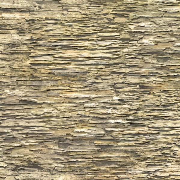 3D Falkirk Renfrew 37 in. x 26 in. Beige Faux Slate PVC Decorative Wall Paneling (5-Pack)