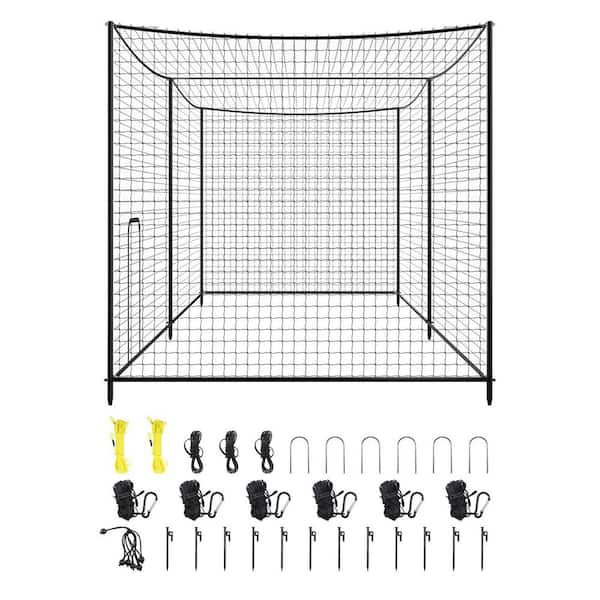 Baseball Batting Cage, 35.0 x 10.5 x 10.2 ft. Freestanding Portable Batting Cage, Hitting Cages with 45-Ply Knotted HDPE