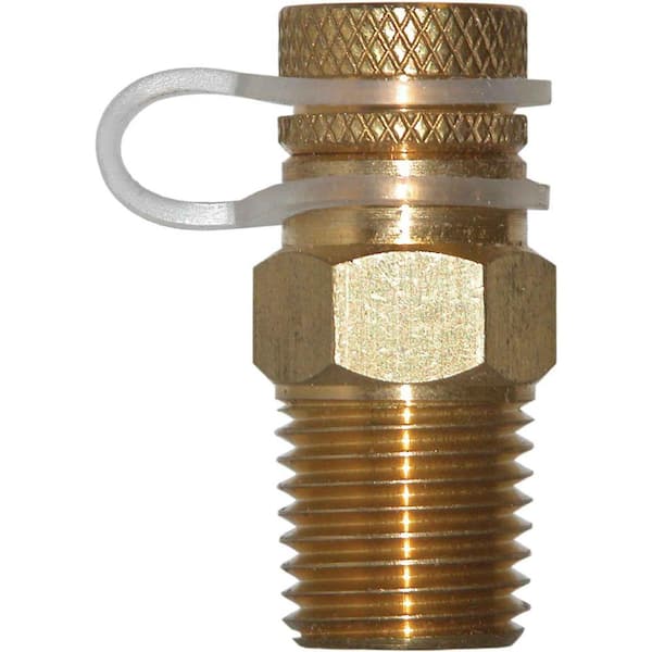 Winters Instruments STP Series 1.4 in. Brass Body Test Plug with 1/4 in. NPTM and Buna N Diaphragm with 1000 psi