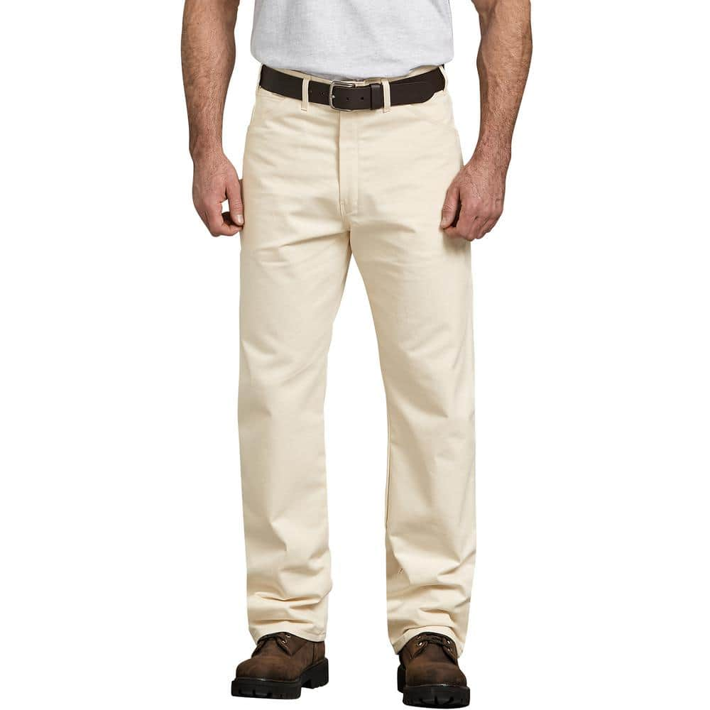 Dickies Men's Natural Beige Relaxed Fit Straight Leg Cotton Painter's Pants  36x30 1953NT3630 - The Home Depot