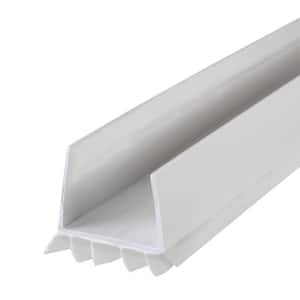 36 in. White Vinyl U-Shape Slide-On Under Door Seal