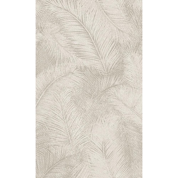 Walls Republic Beige Fine Feather-Like Leaves Printed Non-Woven Non-Pasted Textured Wallpaper 57 sq. ft.
