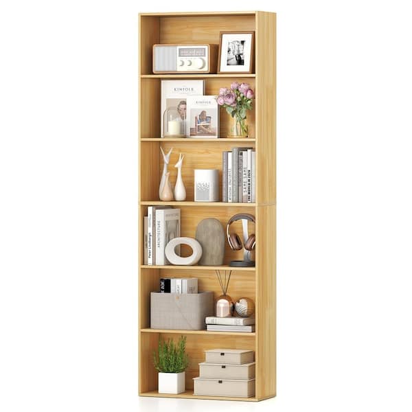 Bunpeony 6-Tier Bookcase with 6 Open Shelves and Anti-Toppling