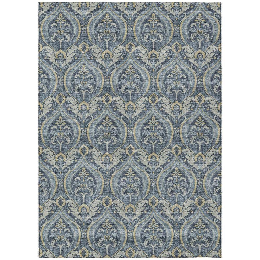 Blue and Cream 3 ft. x 5 ft. Woven Trellis Rectangle Indoor/Outdoor Area Rug price history on PriceWatchPro