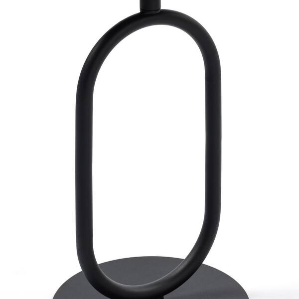 Tenleaf Black Metal 24 in. Height Lantern-shaped Outdoor