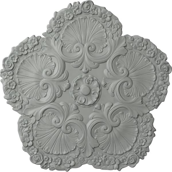Ekena Millwork 25-5/8" x 1" Shell Urethane Ceiling Medallion, Primed White