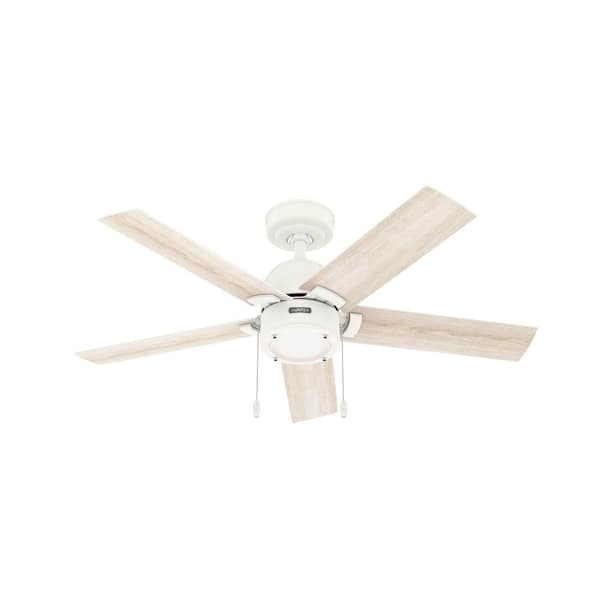 Erling 44 in. Integrated LED Indoor Matte White Ceiling Fan with Light Kit Included