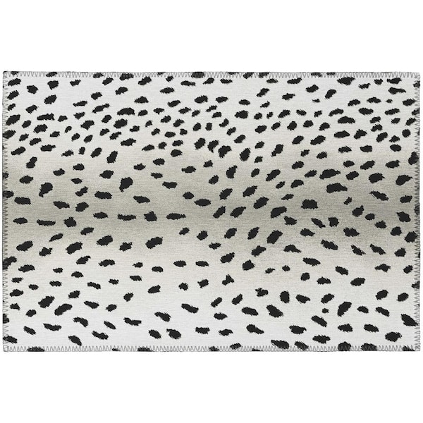 Addison Rugs Safari Black 1 ft. 8 in. x 2 ft. 6 in. Indoor/Outdoor Washable Indoor/Outdoor Washable Rug