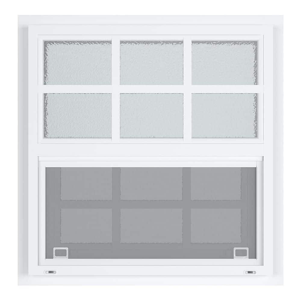 Sc Window Ply Gem 24.75 in. x 24.25 in. 400 Series White Aluminum Single Hung ...