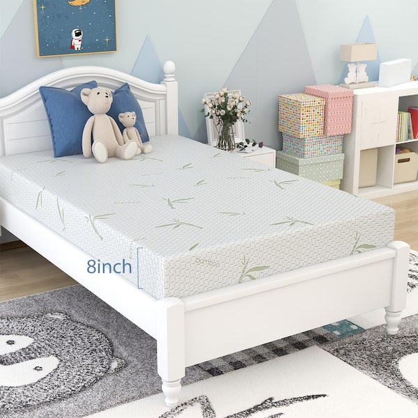 Twin Medium Cooling Gel Memory Foam 8 in. Bed-in-a-Box Mattress with Pressure Relieving, CertiPUR-US