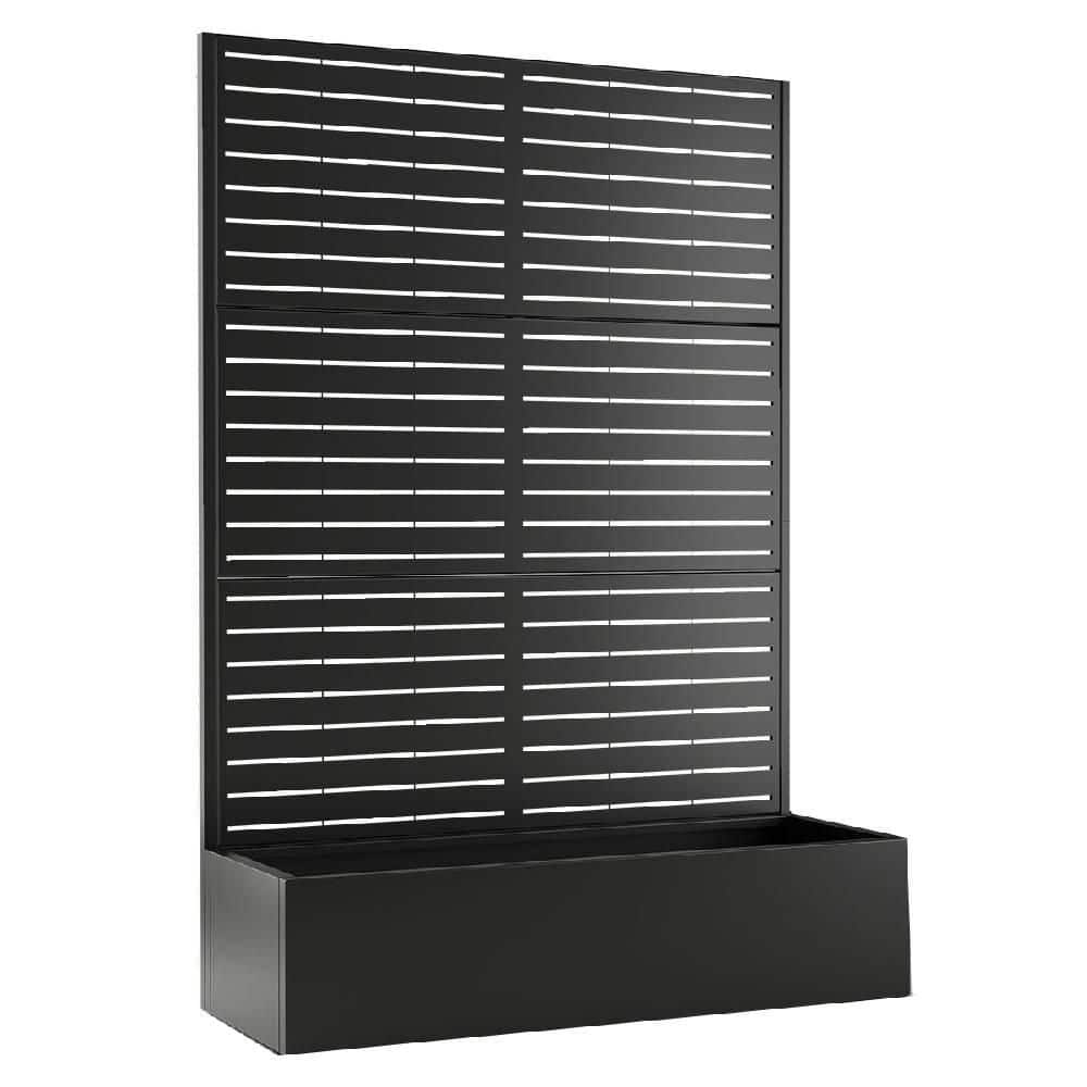 47 in. x 16 in. x 71 in. Black Metal Raised Garden Planter Box with Trellis for Climbing Plants & Cucumbers price history on PriceWatchPro