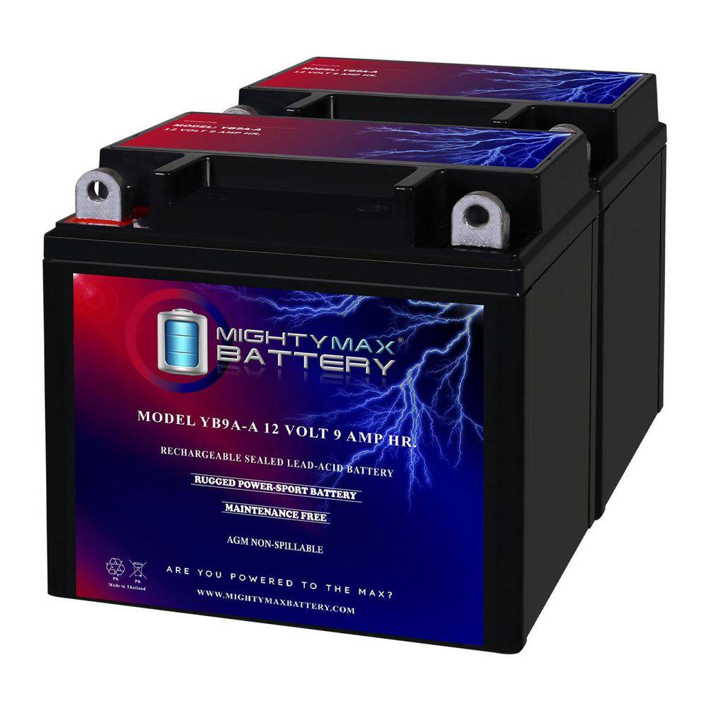 YB9A-A 12-Volt 9AH 130 CCA Replacement Battery Compatible with Parts Unlimited 2113-0164 - 2 Pack price history on PriceWatchPro