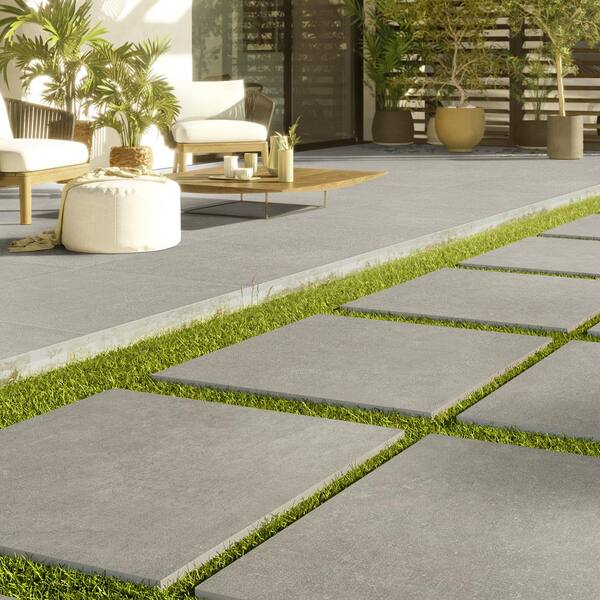 Bluestone Natural Cleft 24 in. x 24 in. x 0.75 in. Stone Look Porcelain  Paver