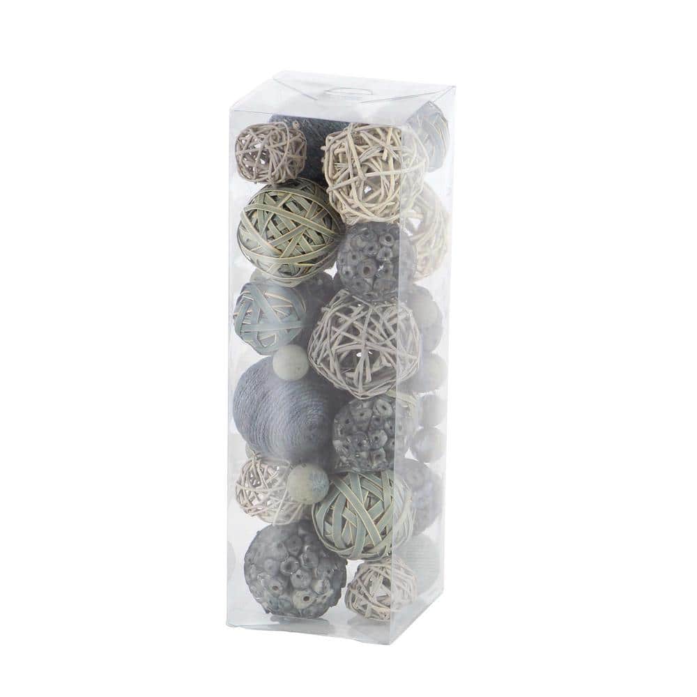 Multi-Colored Handmade Dried Plant Orbs Vase Filler Set