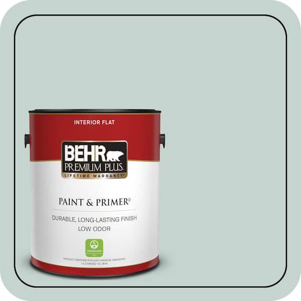 BEHR PREMIUM PLUS 1 gal. #490E-3 Celtic Gray Flat Low Odor Interior Paint & Primer