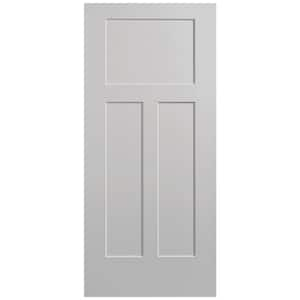 36 in. x 80 in. 3-Panel Winslow Single Bore Hollow Core Silver Bullet Molded Composite Interior Door Slab