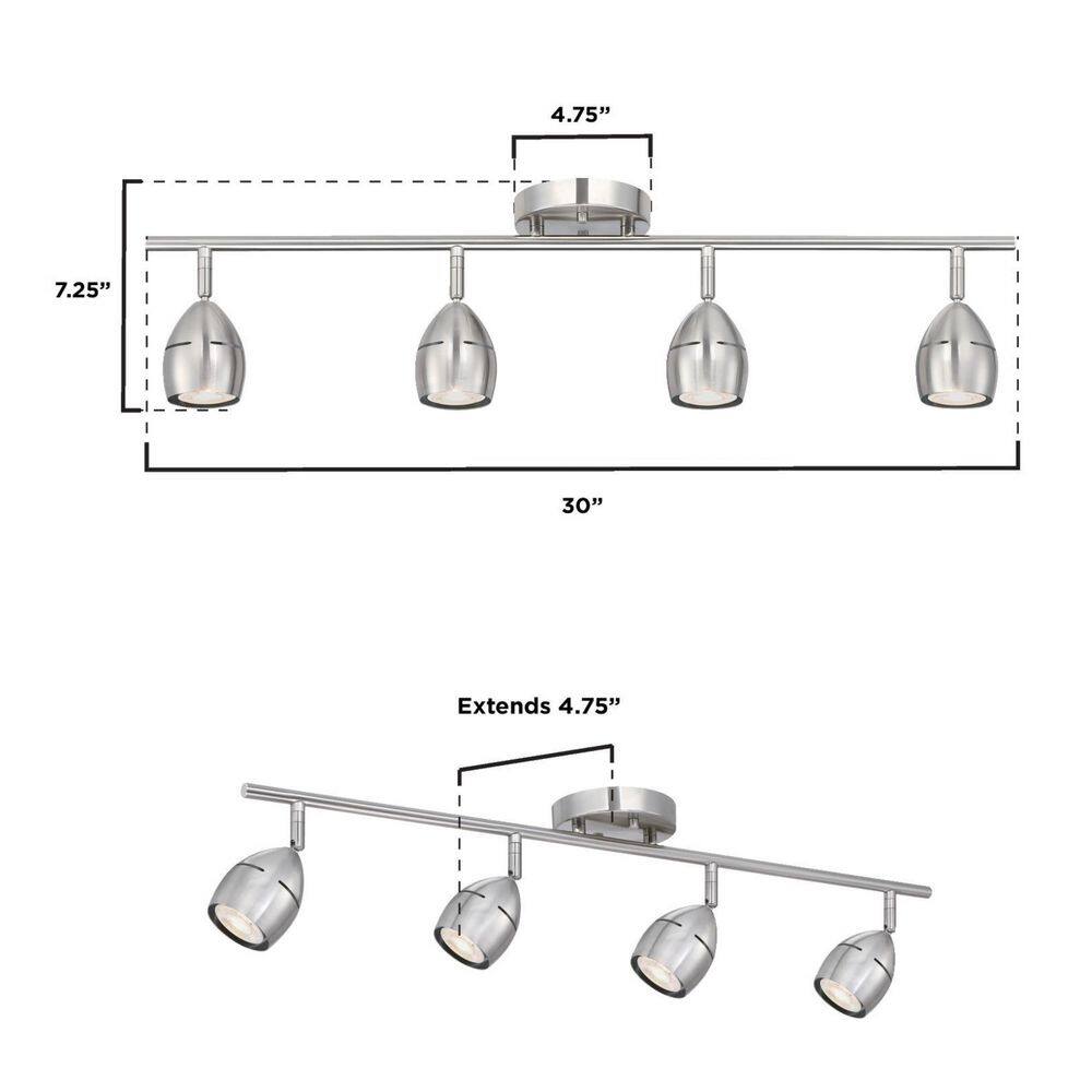 Westinghouse Borgata Brushed Nickel 4-Light LED Pendant Light