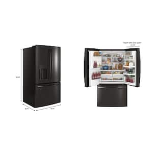 Profile 27.8 cu. ft. French Door Refrigerator with Hands-Free Autofill in Fingerprint Resistant Black Stainless Steel