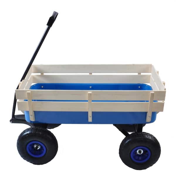 Sudzendf 2.8 cu. ft. Metal Garden Cart with Steel Frame and 10 in. Pneumatic Tires