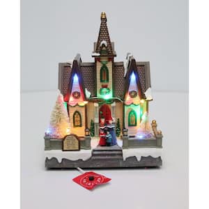 9.0 in. LED Lighted Church