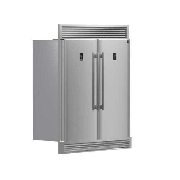 Stainless Steel 60" Side-by-Side Refrigerator with Ice Maker