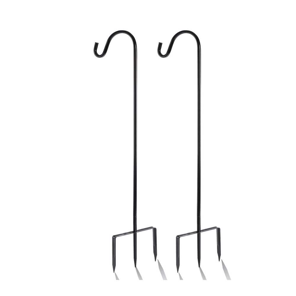 31 in Black Metal Adjustable Height Shepherd Hook with 1/2 in Thick Rust Resistant Heavy Duty Features 2 Pack price history on PriceWatchPro