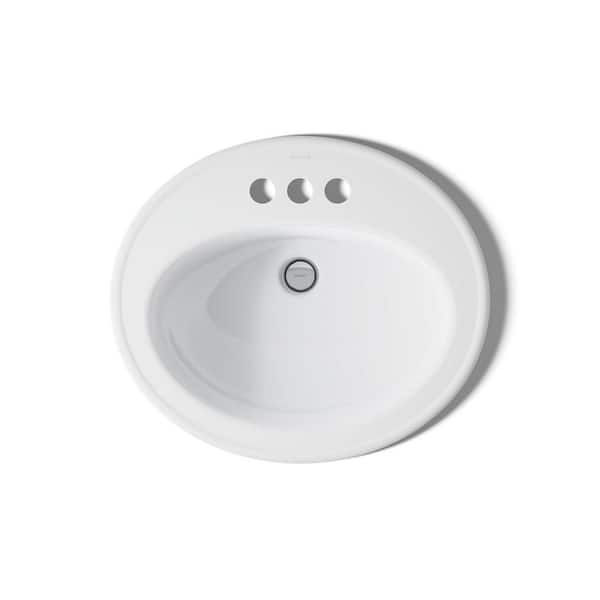 KOHLER Pennington 20-1/4 in. Oval Top-Mount Vitreous China