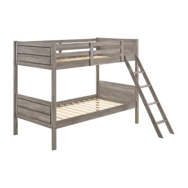 Coaster Ryder Weathered Taupe Twin over Twin Bunk Bed
