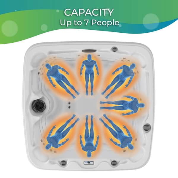 Lifesmart LS700DX 7-Person 90-Jet 230V Standard Spa with Waterfall