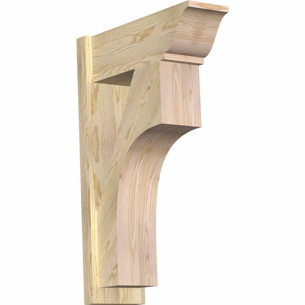 Ekena Millwork 8 in. x 34 in. x 22 in. Westlake Traditional Rough Sawn Douglas Fir Outlooker