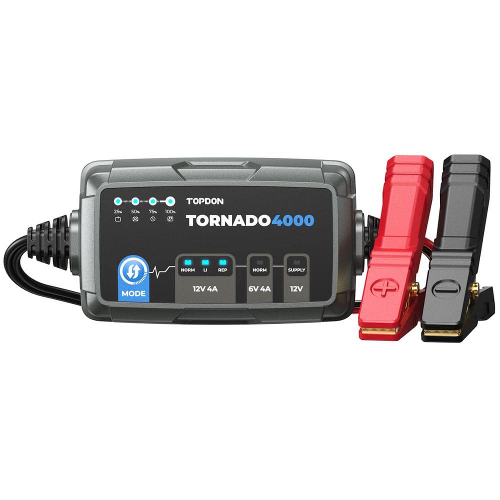 TOPDON Tornado4000-4A Smart Battery Charger T4000C - The Home Depot
