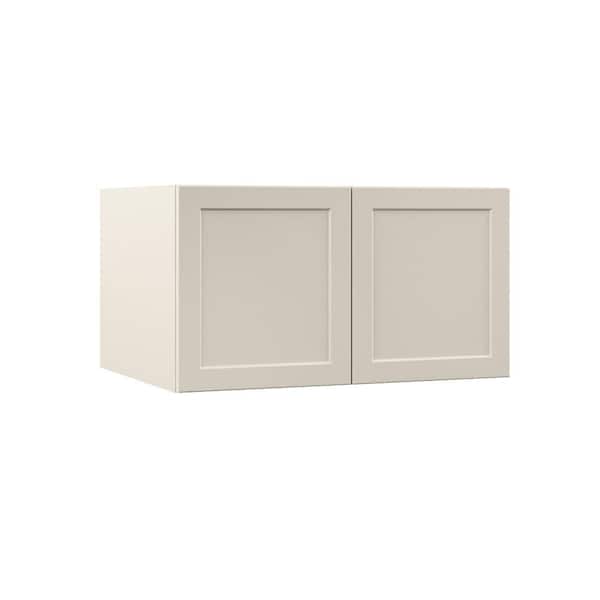 Hampton Bay Designer Series Melvern 33 in. W 24 in. D 18 in. H Assembled Shaker Wall Kitchen Cabinet in Cloud