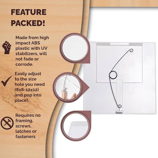 Morvat 14 x 14 in. Adjustable Spring Plastic Access Panel for