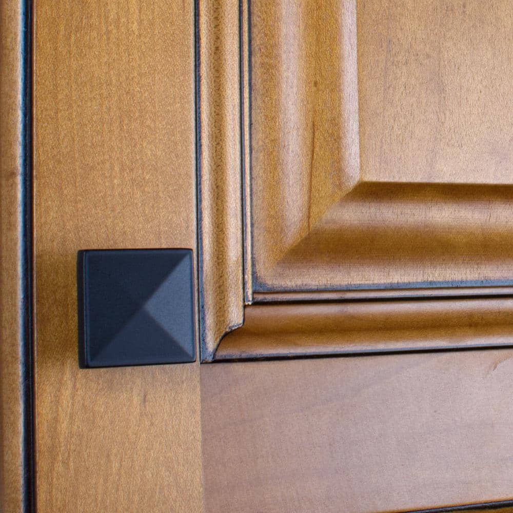 Matte Black Square Cabinet Knobs with Mounting Hardware, Pack of 10