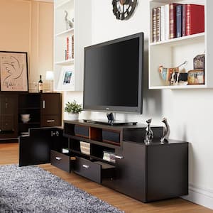 Ellesmere 72 in. Cappuccino TV Stand with 2-Drawers Fits TV's up to 83 in.