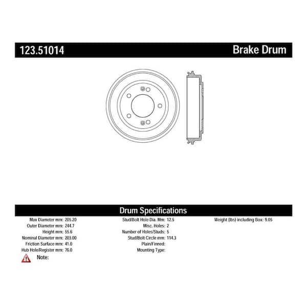 Centric Parts Brake Drum