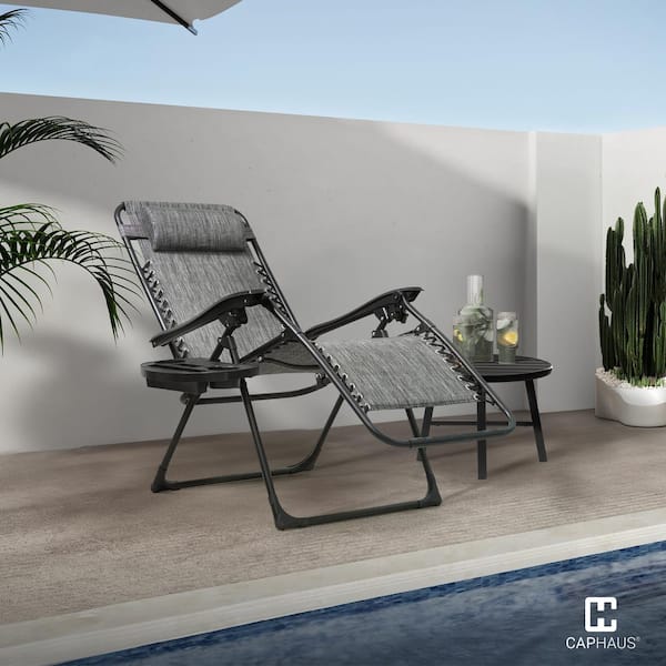 CAPHAUS Folding Zero Gravity Chair, Anti-Gravity Chair with Cup