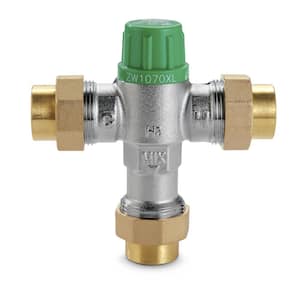 1 in. ZW1070XL Aqua-Gard Thermostatic Mixing Valve with Copper Sweat Connection Lead Free