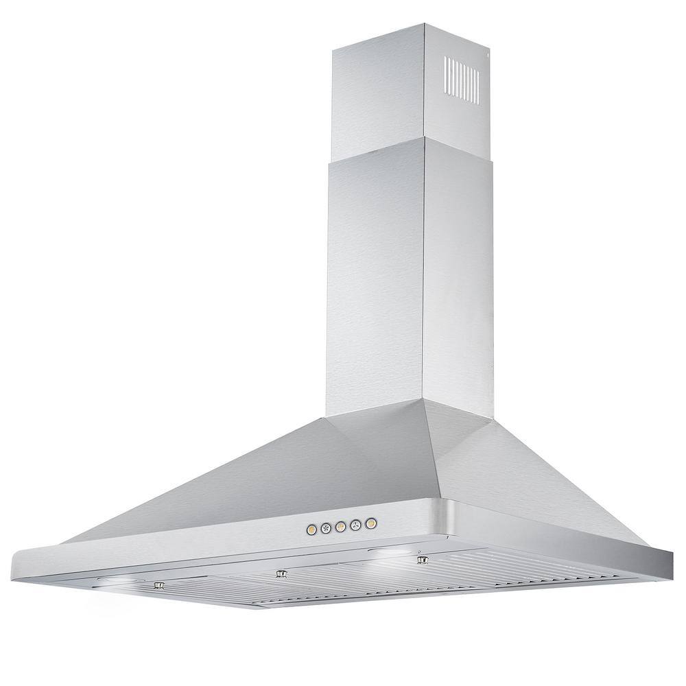 36-Inch Stainless Steel Wall Mount Convertible Range Hood