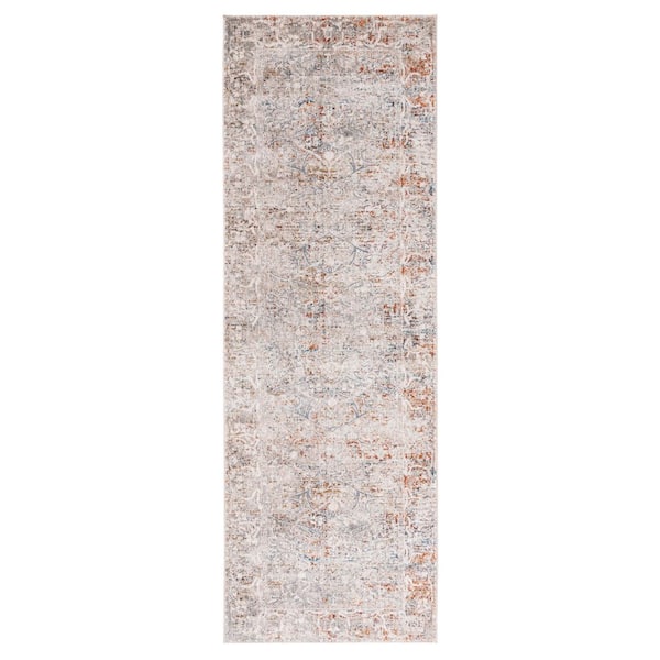 Beige Shell Rug Runner SAFAVIEH Limitee 3 ft. x 8 ft. Beige/Beige Oriental Distressed Runner ...