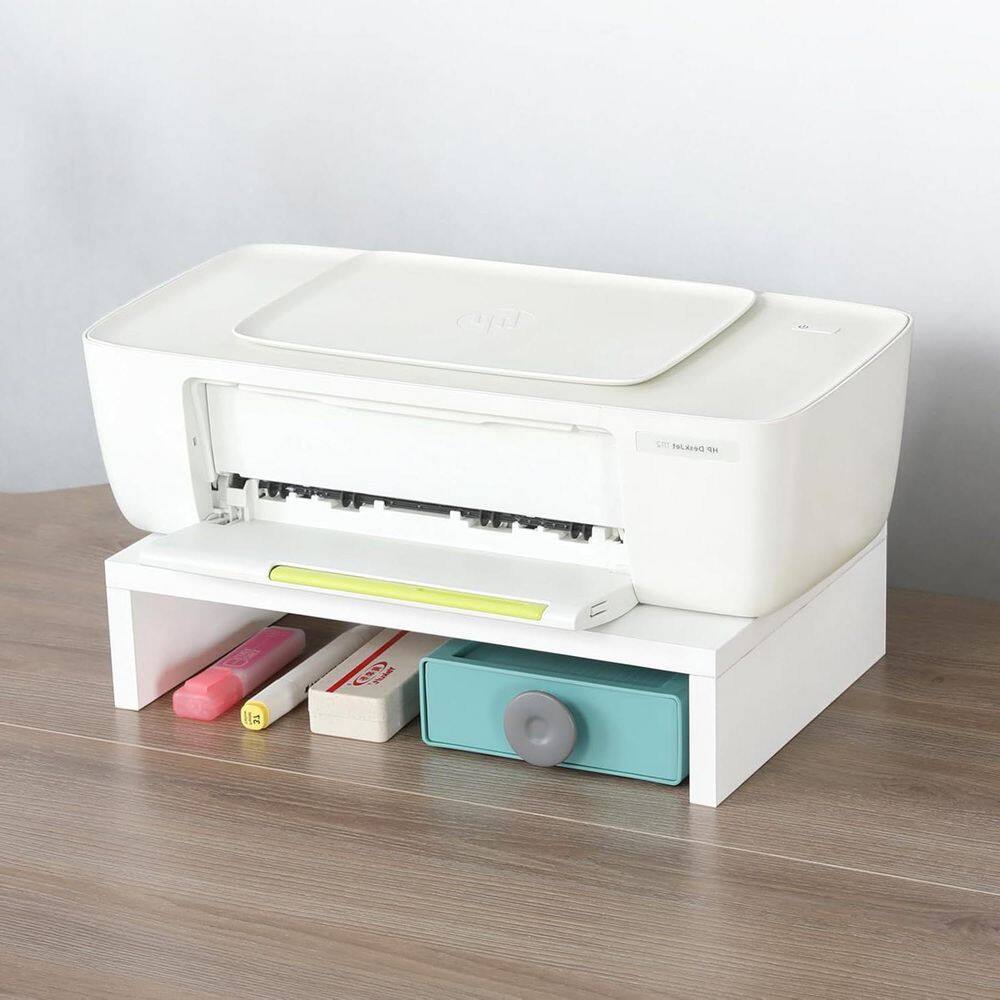 Organizing Stand White 14 in. x 3.8 in. Wood Minimalism Desk Organizer Stand Z09GM1GPTY ...