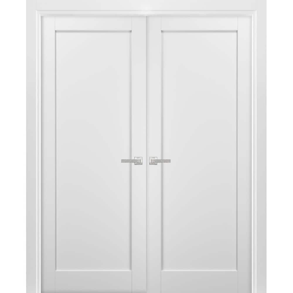 48 in. x 96 in. White Finished Universal/Reversible Solid MDF Assembly Required Interior Door Kit price history on PriceWatchPro