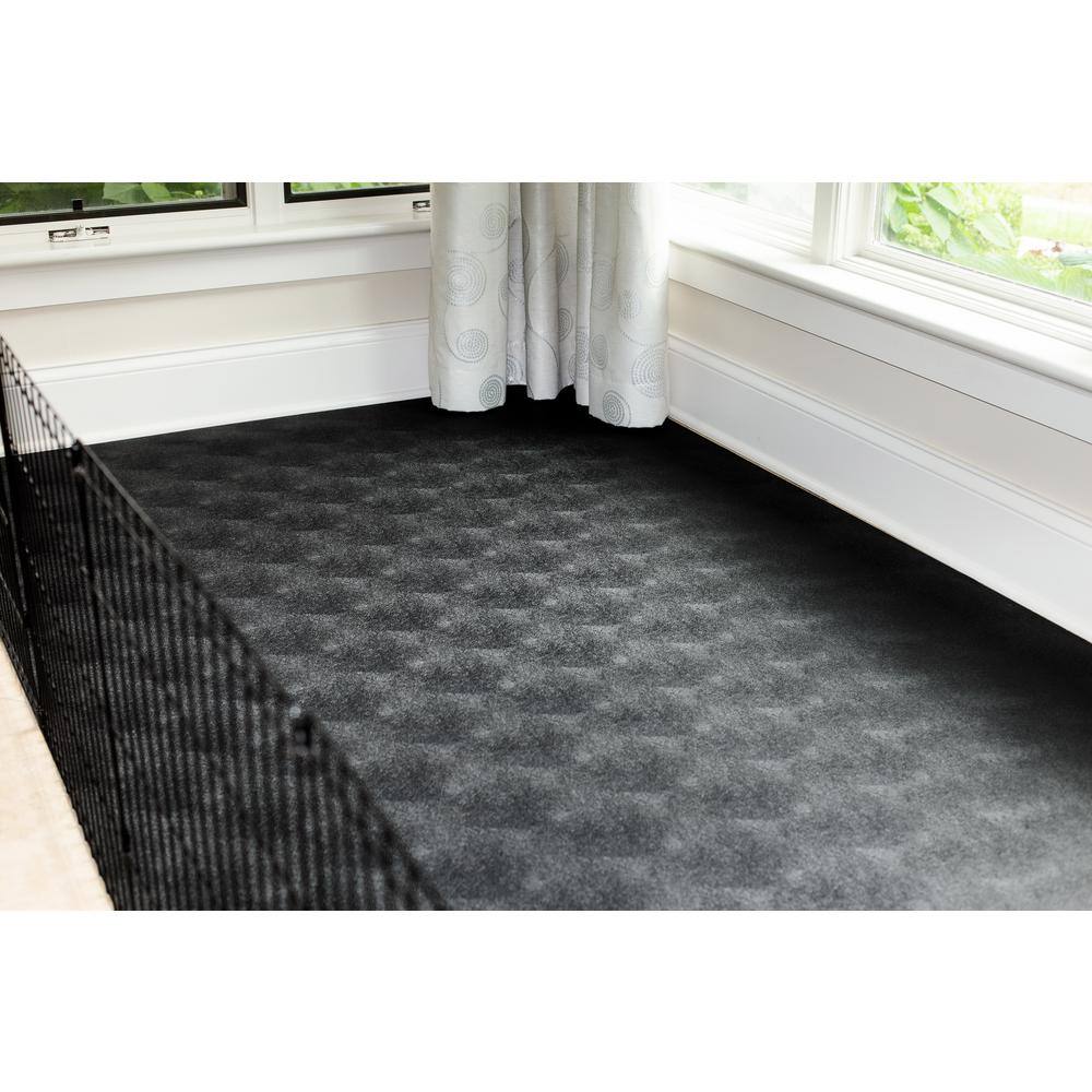 Midnight Black Vinyl Pet Floor Protector for Indoor and Outdoor Use