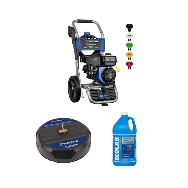 3400 PSI 2.6 GPM Pressure Washer with 5 Tips, 15 in. Surface Cleaner and 1 Gal. Wash Concentrate