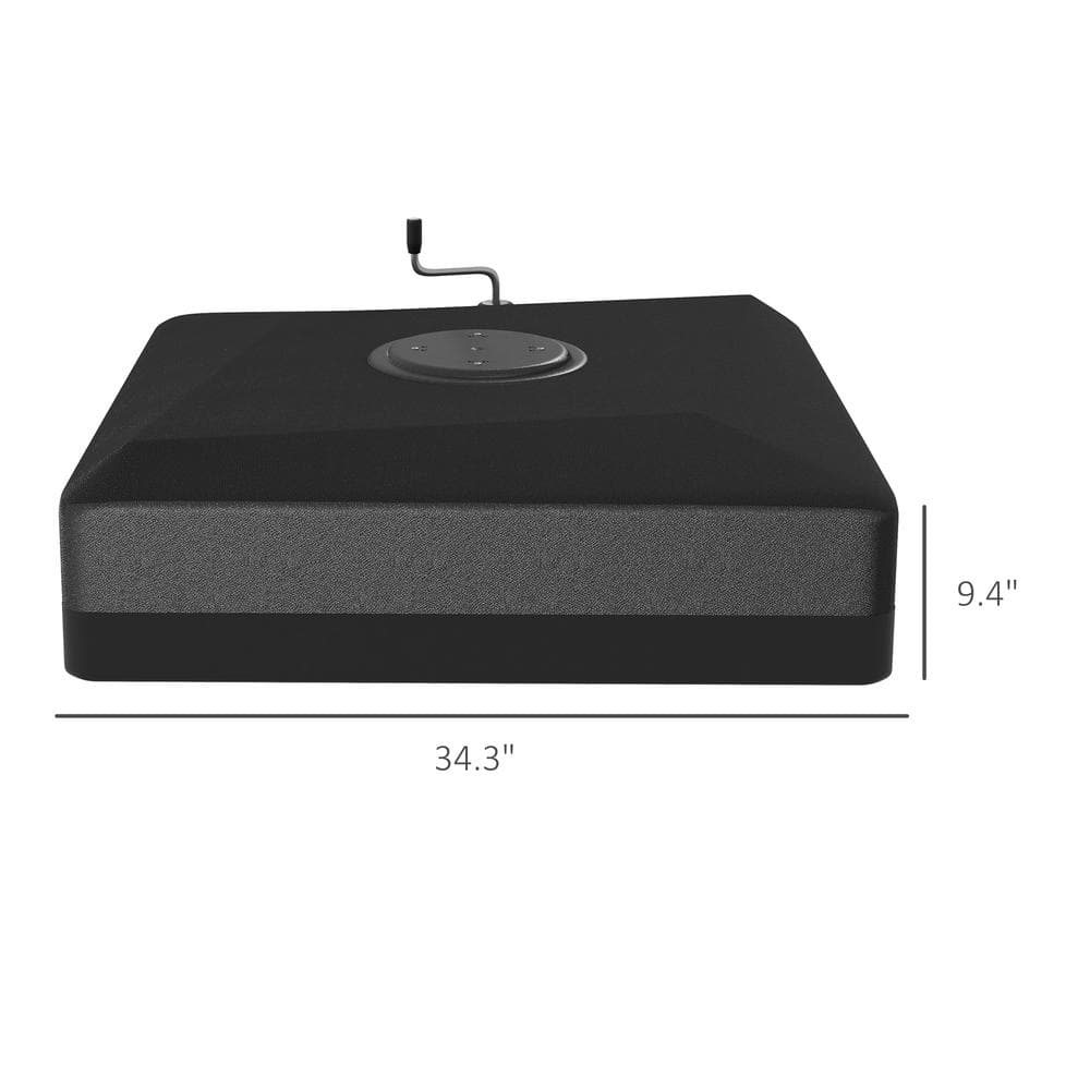 Black Plastic Cantilever Umbrella Base with Wheels