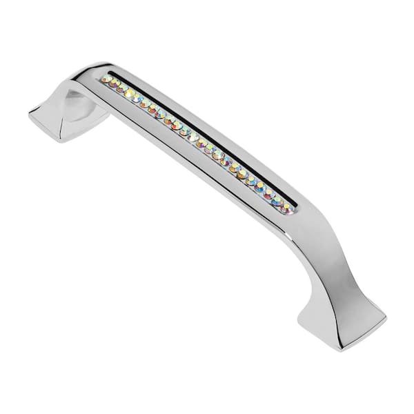 Wisdom Stone Bellissima 3-3/4 in. Chrome with Multi-Color Crystal Cabinet Center-to-Center Pull