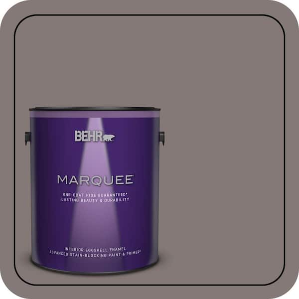 BEHR MARQUEE 1 gal. #N140-5 Complex Gray One-Coat Hide Eggshell Enamel Interior Paint & Primer